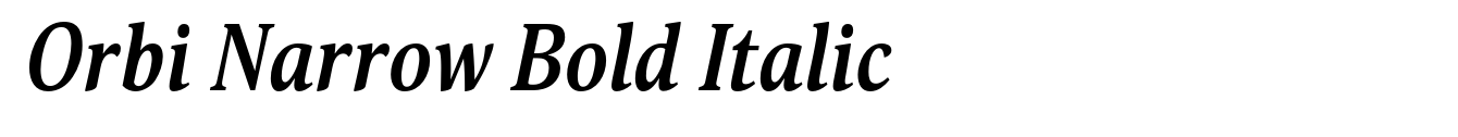 Orbi Narrow Bold Italic